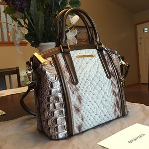 Brahmin Sky Carlisle Medium Duxbury Satchel Bag